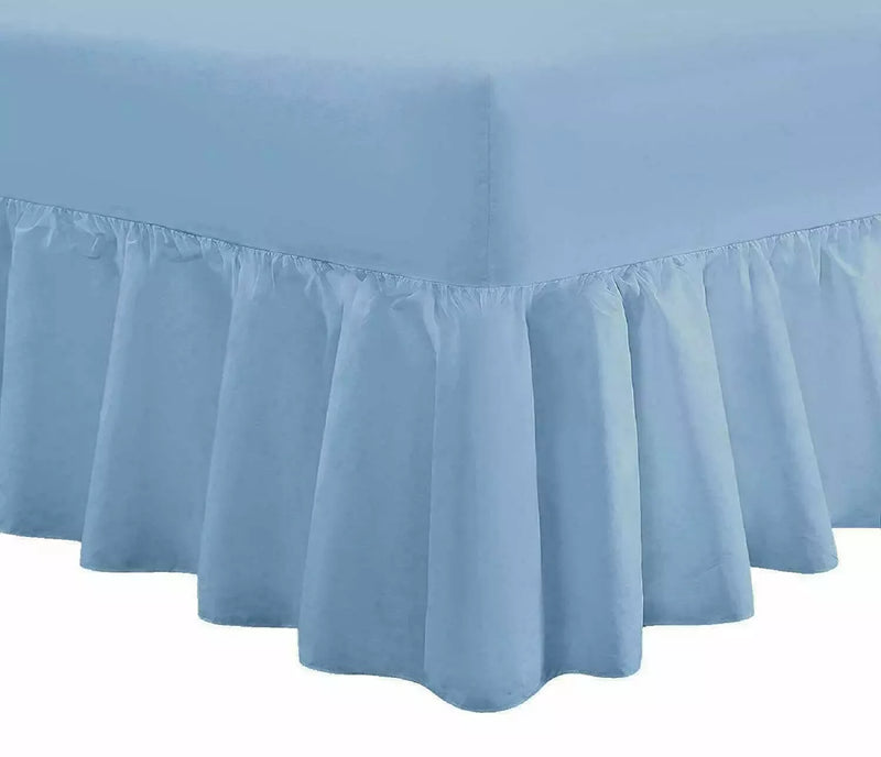 Plain Dyed Fitted Valance Sheet - Luxurious Poly-Cotton Bed Sheet