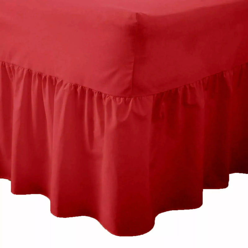 Plain Dyed Fitted Valance Sheet - Luxurious Poly-Cotton Bed Sheet