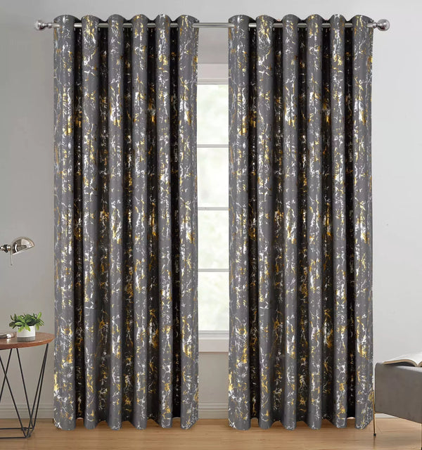 Calligraphy Galaxy Thermal Blackout Curtains