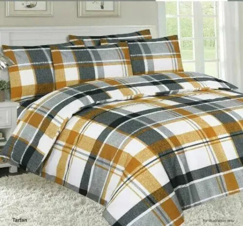 4 Piece Bedding Set with Duvet Cover, Pillow Cases & Fitted Sheet