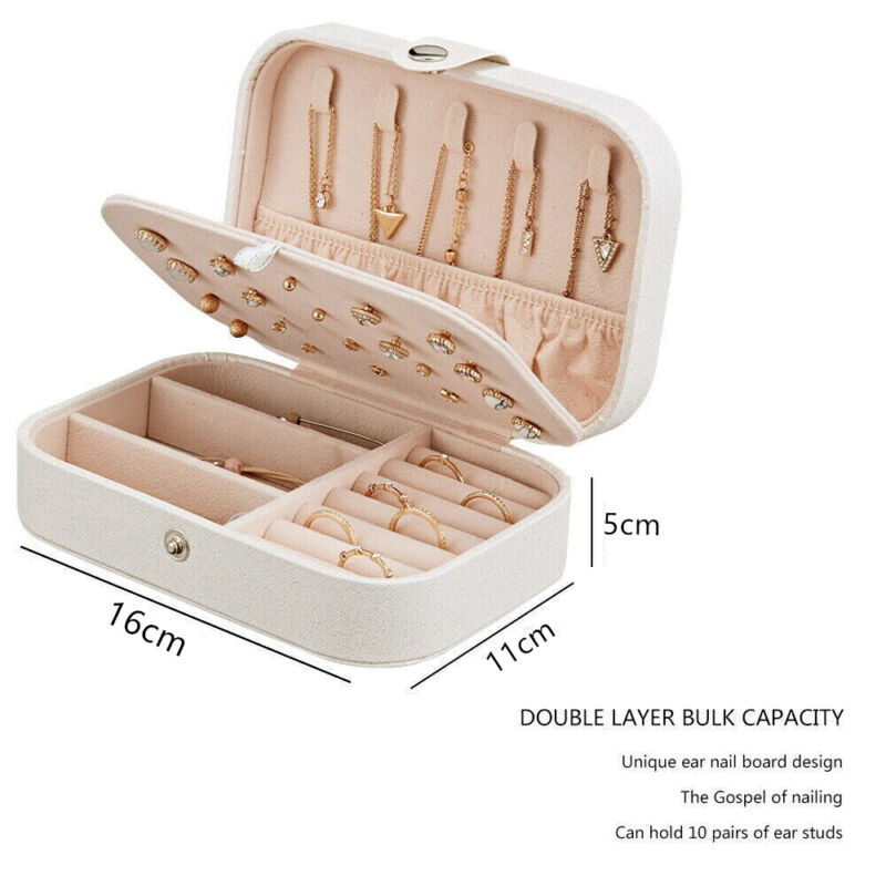 Portable Jewellery Box Organizer Travel Boxes Jewelry Ornaments Storag