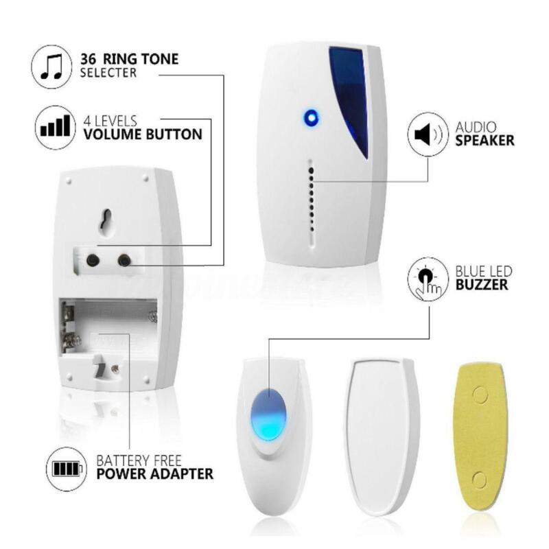 Wireless Door Bell Chime Battery Operated Cordless - Cints and Home